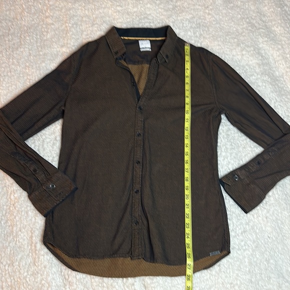 J.B HOLT | Brown Printed Button Up Shirt - Picture 5 of 5